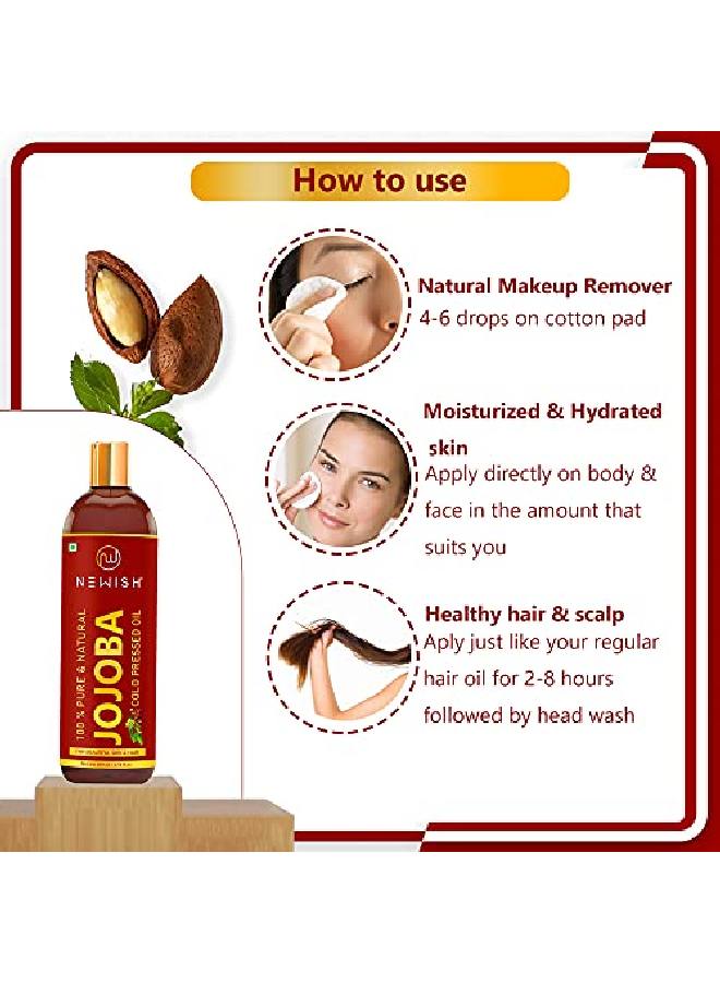 ® Cold Pressed Jojoba Oil For Skin Hair Growth Virgin Unrefined 200Ml