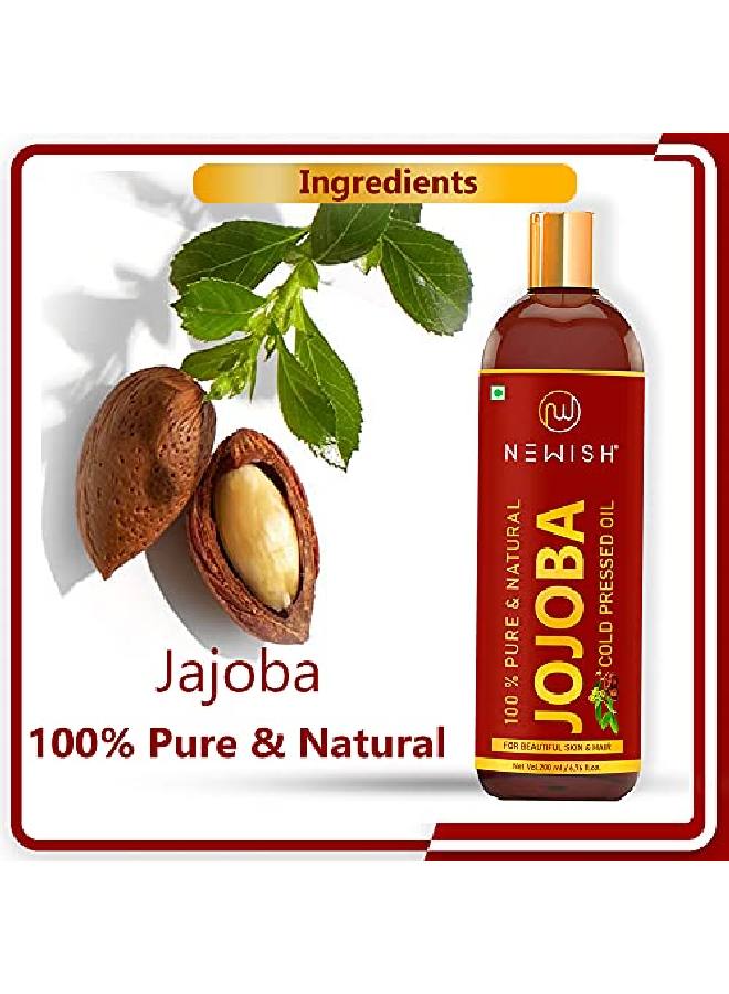 ® Cold Pressed Jojoba Oil For Skin Hair Growth Virgin Unrefined 200Ml