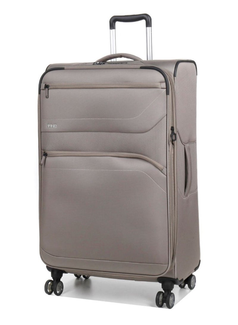 Moorea Soft Expandable Suitcase Luggage Trolley 88cm Extra-Large Bronze