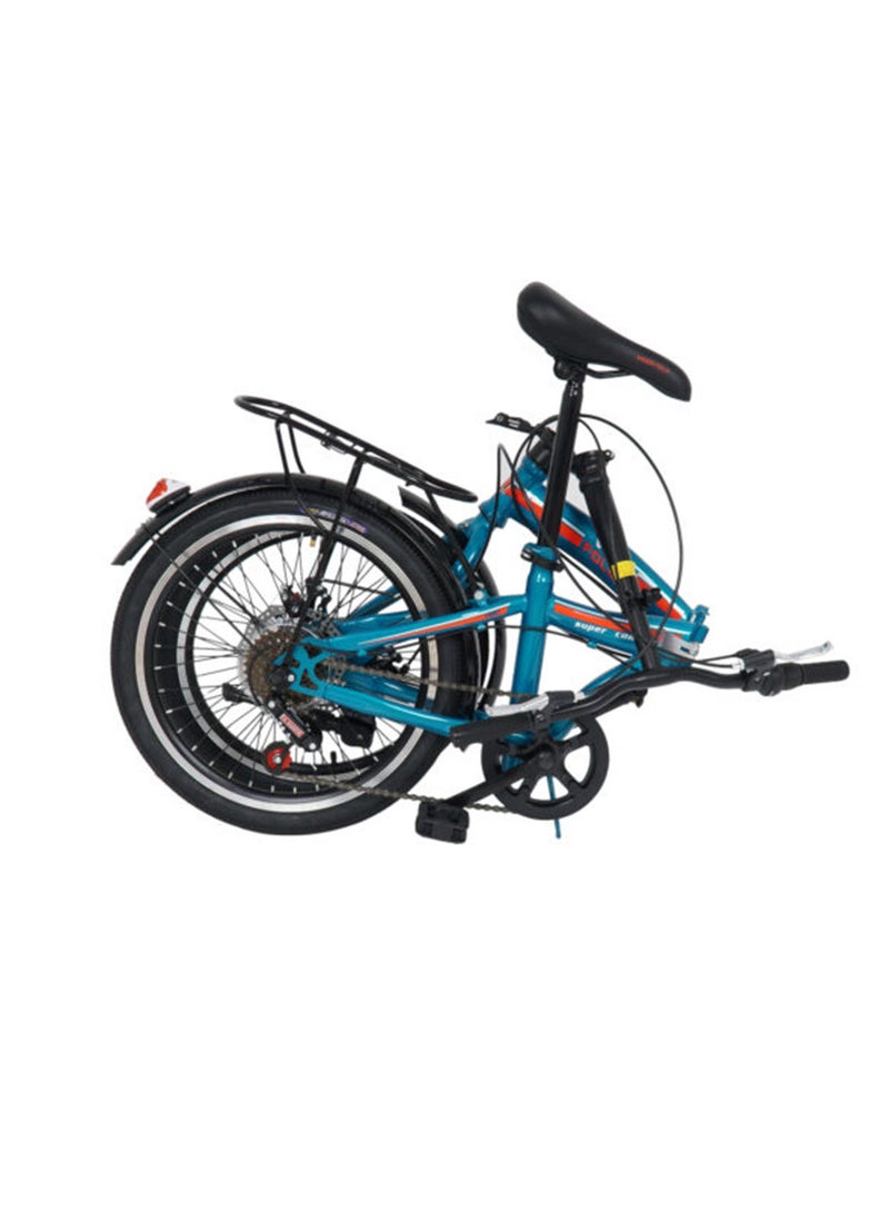 Vego Fold Folding Bike 6 Speed 20 Inch - Blue