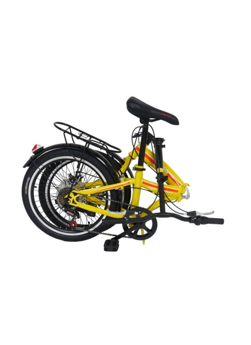 Vego Fold Folding Bike 6 Speed 20 Inch - Yellow