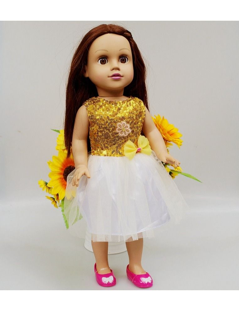 American Girls Simulated Doll Toys Blink Doll Children's Music Toys Can Stand 18inch