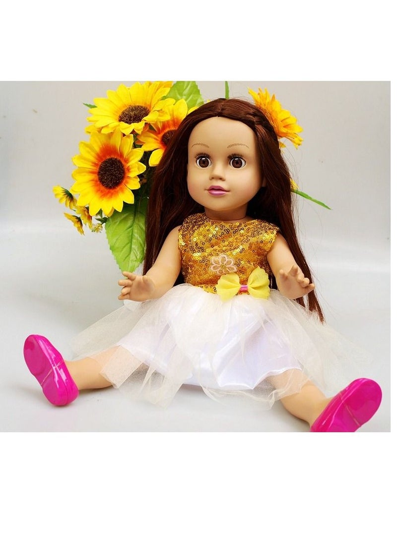American Girls Simulated Doll Toys Blink Doll Children's Music Toys Can Stand 18inch