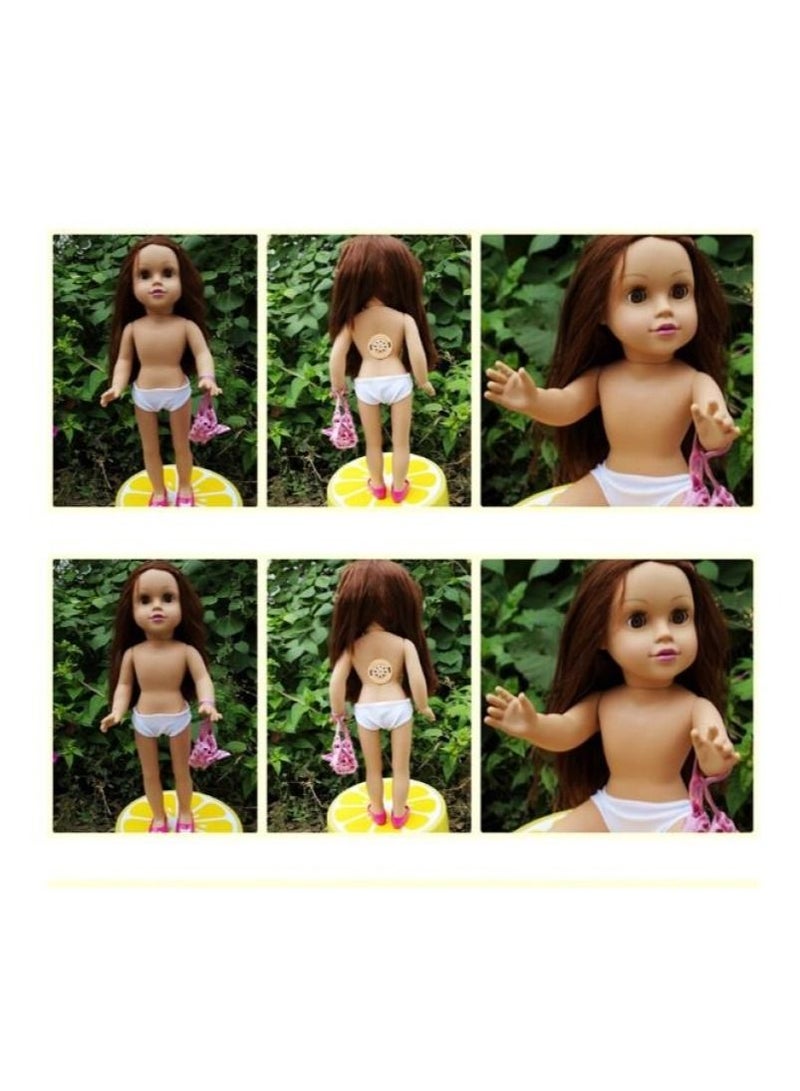 American Girls Simulated Doll Toys Blink Doll Children's Music Toys Can Stand 18inch
