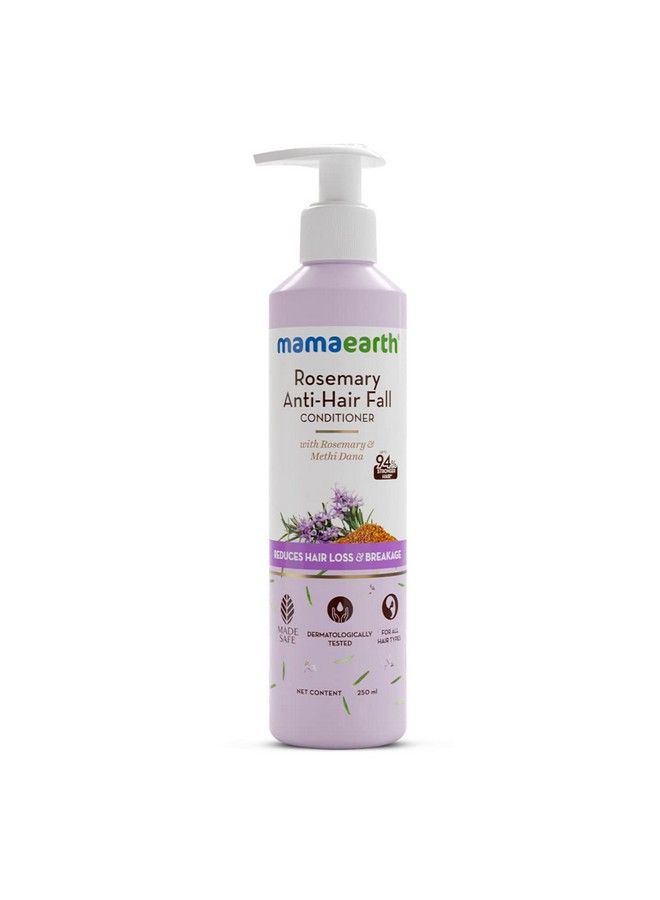 Rosemary Conditioner With Rosemary & Methi Dana For Reducing Hair Loss & Breakage 250 Ml ; Up To 94% Stronger Hair* ; Up To 93% Less Hair Fall* ; For Men & Women