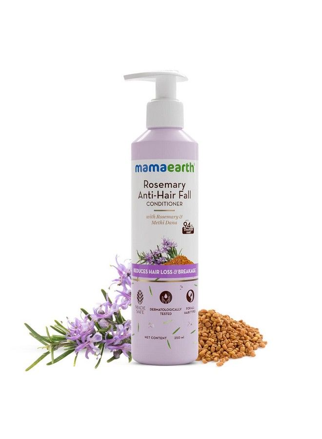 Rosemary Conditioner With Rosemary & Methi Dana For Reducing Hair Loss & Breakage 250 Ml ; Up To 94% Stronger Hair* ; Up To 93% Less Hair Fall* ; For Men & Women