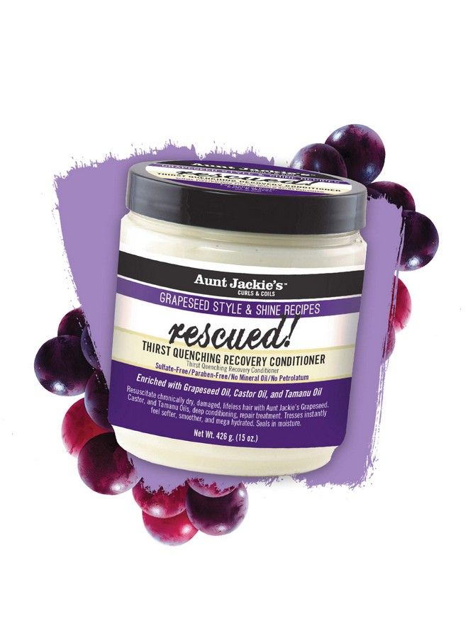 Grapeseed Style And Shine Recipes Rescued Thirst Quenching Hair Recovery Conditioner Repair Treatment Seals In Moisture 18 Oz