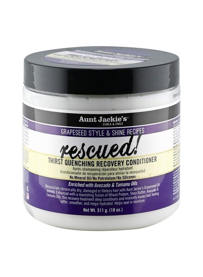 Grapeseed Style And Shine Recipes Rescued Thirst Quenching Hair Recovery Conditioner Repair Treatment Seals In Moisture 18 Oz