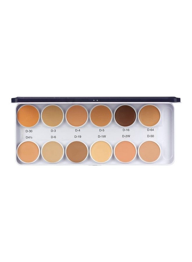 Cover & Cream Conceal Derma Base Palette Water & Sweat Proof Long Lasting Matte Finish Color Corrector Concealer & Full Coverage Foundation Makeup Base In 12 Shades