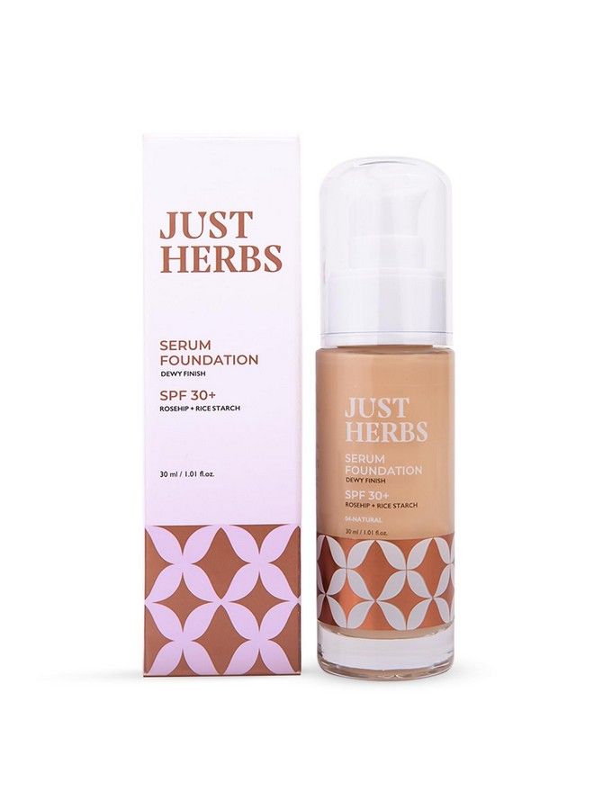 Serum Foundation For Face Makeup With Spf30+ Dewy Finish Full Coverage Waterproof Sweatproof Foundation For All Skin Types (Natural)
