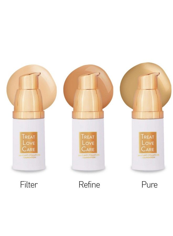 Treat Love Care 24 Hrs Antipollution Foundationrefine (Nude)14 Ml ; Long Lasting Matte Finish ; Liquid Foundation With Buildable Coverage ; Paraben Free Foundation