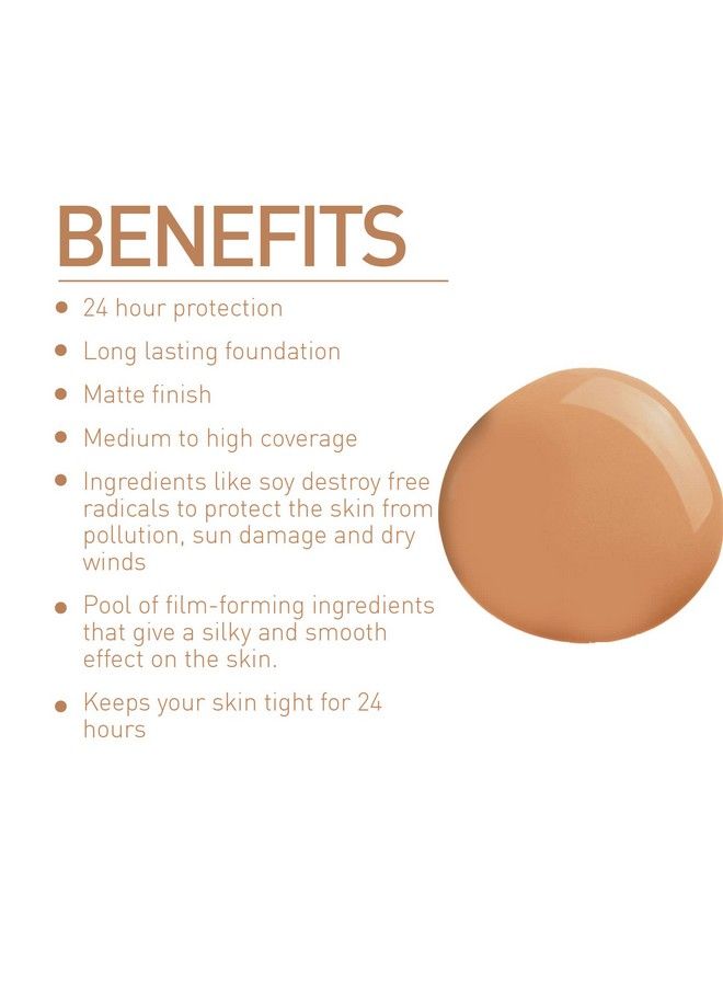 Treat Love Care 24 Hrs Antipollution Foundationrefine (Nude)14 Ml ; Long Lasting Matte Finish ; Liquid Foundation With Buildable Coverage ; Paraben Free Foundation