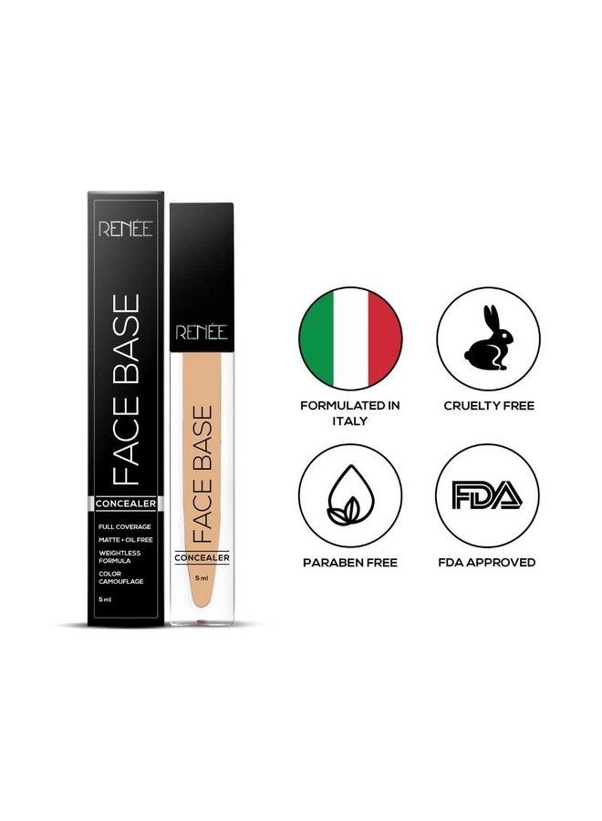 Face Base Liquid Concealer Maple 5Ml ; Enriched With Jojoba Weightless Longlasting Full Coverage Finish With Easy Blend Formula