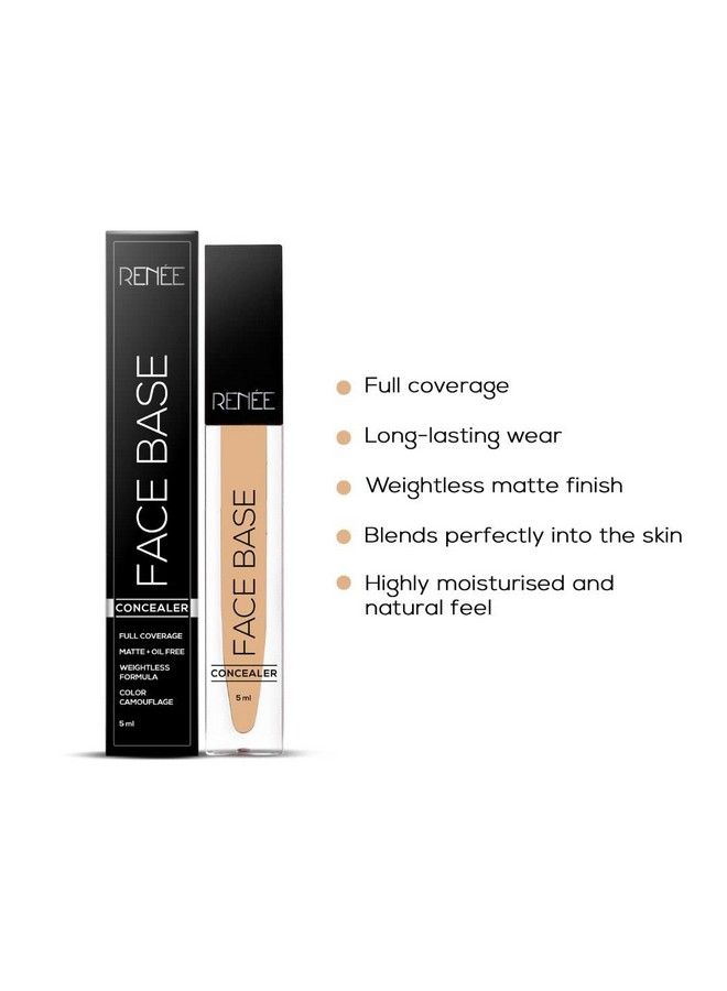 Face Base Liquid Concealer Maple 5Ml ; Enriched With Jojoba Weightless Longlasting Full Coverage Finish With Easy Blend Formula