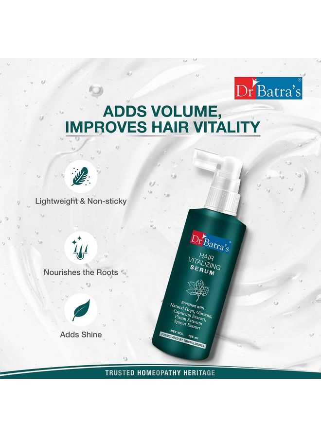 Hair Vitalizing Serum Enriched With Vitamins Amino Acids Ginseng & Capsicum Strengthens Hair Follicles Scalp Blood Circulation Nourishment Providing Gloss (125Ml Pack Of 2)