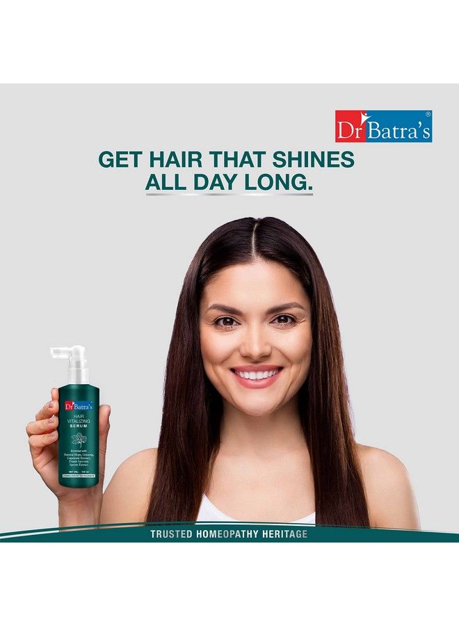 Hair Vitalizing Serum Enriched With Vitamins Amino Acids Ginseng & Capsicum Strengthens Hair Follicles Scalp Blood Circulation Nourishment Providing Gloss (125Ml Pack Of 2)