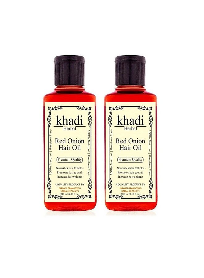 Red Onion Hair Oil For Fresh Strong And Shining Hair Hair Fall Control Hair Strengthening ; Paraben Free Natural (420 Ml) Pack Of 2