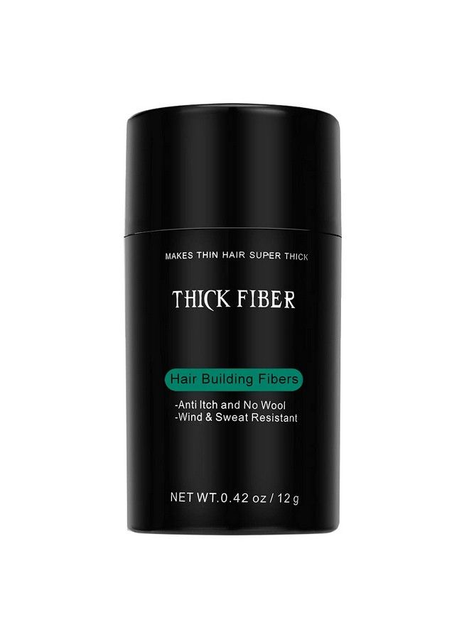 Hair Building Fibers (Black) 12G Hair Fiber For Thinning Hair & Bald Spots Hair Loss Concealer In Seconds Hair Thickening Fibers For Men & Women