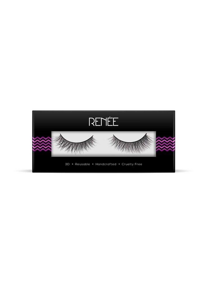 False Eyelashes Long Natural 3D Fake Eyelash Sasha The Blink; Lightweight Easy To Use; Soft & Comfortable; 1 Pair