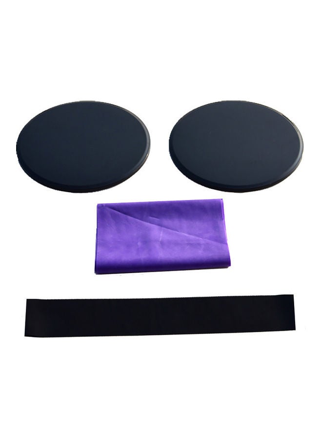 Pair Of One Exercise Sliding Discs With Resistance Ring Elastic Band 20 * 10 * 20cm