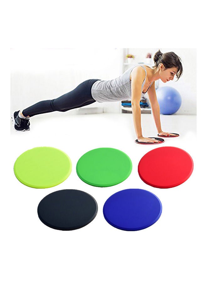Pair Of One Exercise Sliding Discs With Resistance Ring Elastic Band 20 * 10 * 20cm