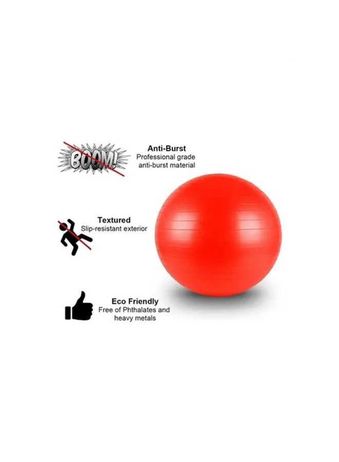 Yoga Ball Exercise Fitness Heavy Duty Anti-Burst Red 85cm