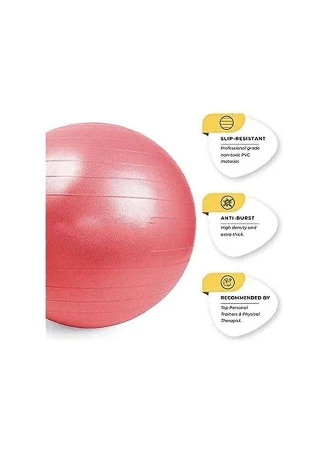 Yoga Ball Exercise Fitness Heavy Duty Anti-Burst Red 85cm