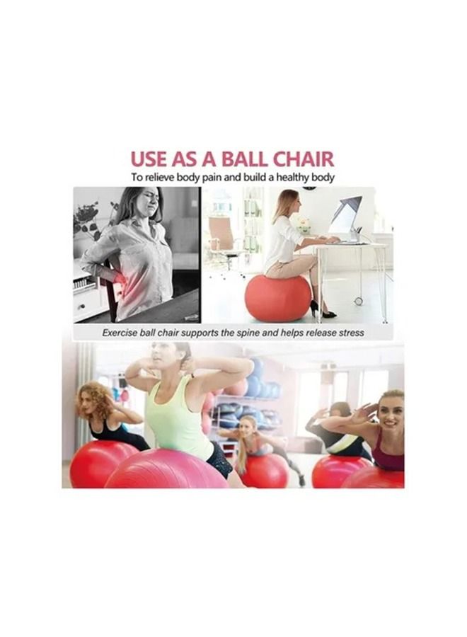 Yoga Ball, Exercise Ball for Fitness, Balance & Birthing, Anti-Burst 65cm