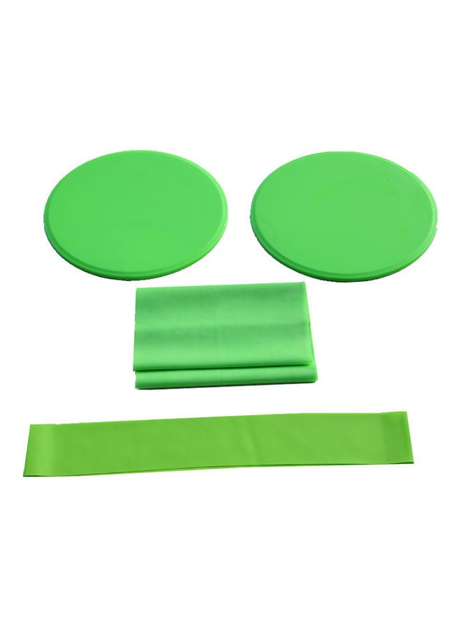 Pair Of One Exercise Sliding Discs Slider With Resistance Ring Elastic Band 20 * 10 * 20cm