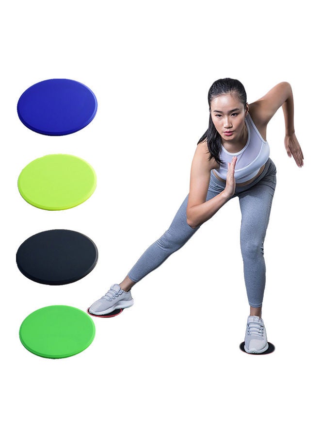 Pair Of One Exercise Sliding Discs Slider With Resistance Ring Elastic Band 20 * 10 * 20cm