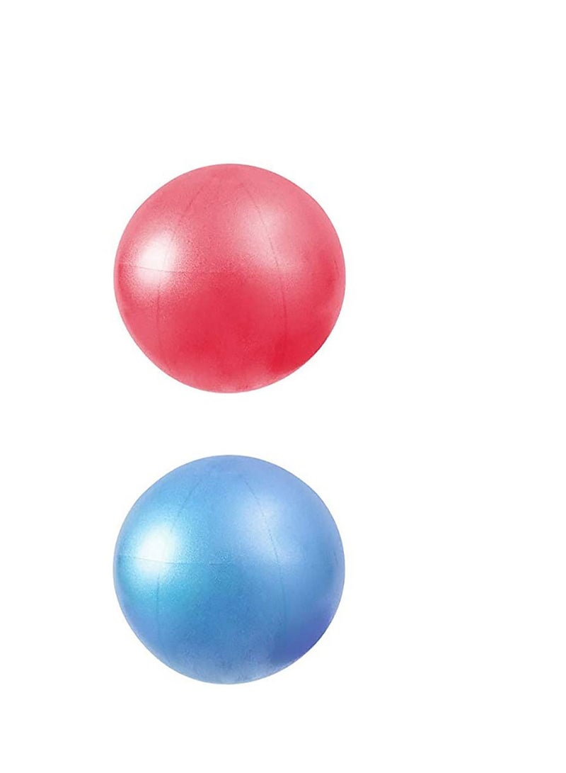 Mini Exercise Ball, Yoga Ball Massage Blue + Red Diameter 25 CM for Yoga, Stability, Barre, Physical Therapy, Stretching and Core Training, Improves Balance, Strength