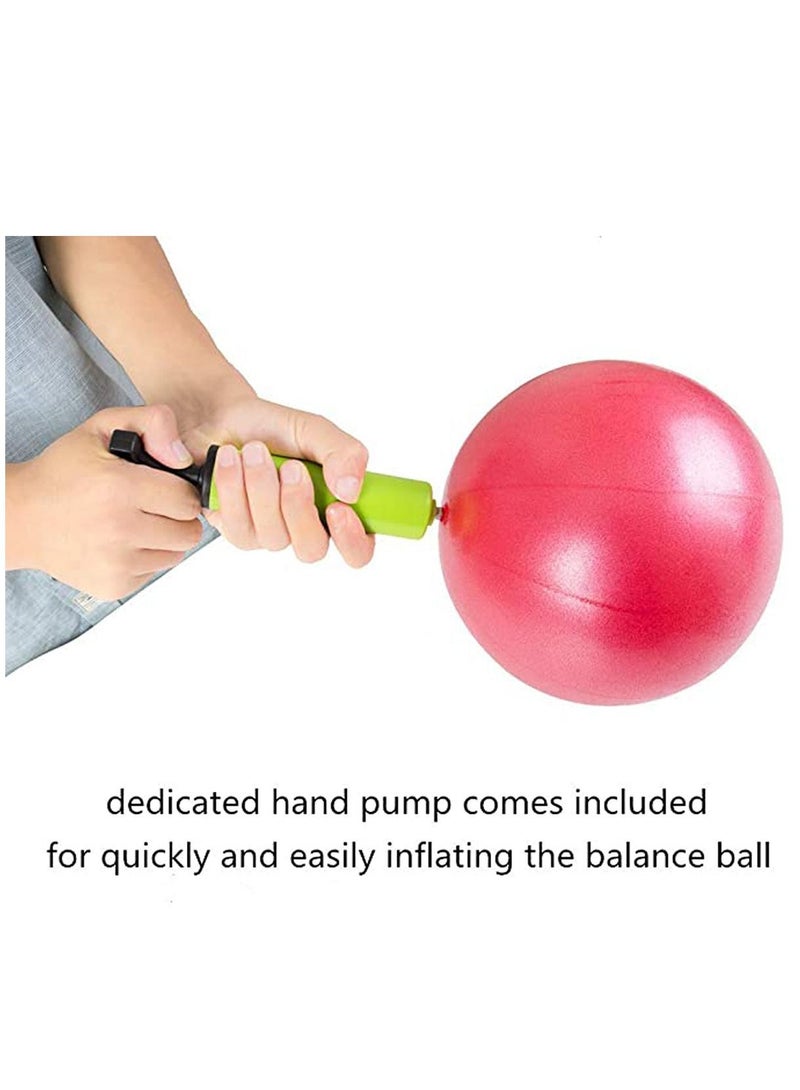 Mini Exercise Ball, Yoga Ball Massage Blue + Red Diameter 25 CM for Yoga, Stability, Barre, Physical Therapy, Stretching and Core Training, Improves Balance, Strength