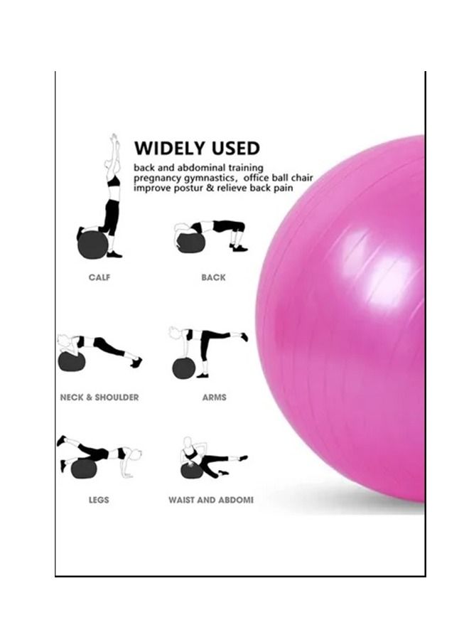 Yoga Ball Exercise Fitness Heavy Duty Anti-Burst Pink 85cm