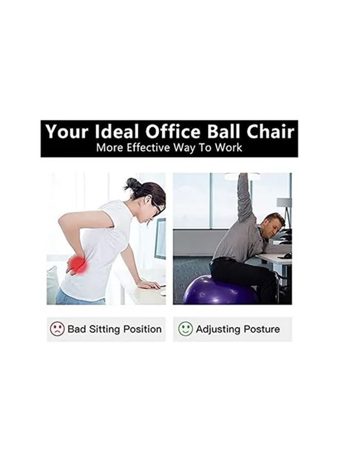 Yoga Ball Exercise Fitness Heavy Duty Anti-Burst Pink 85cm