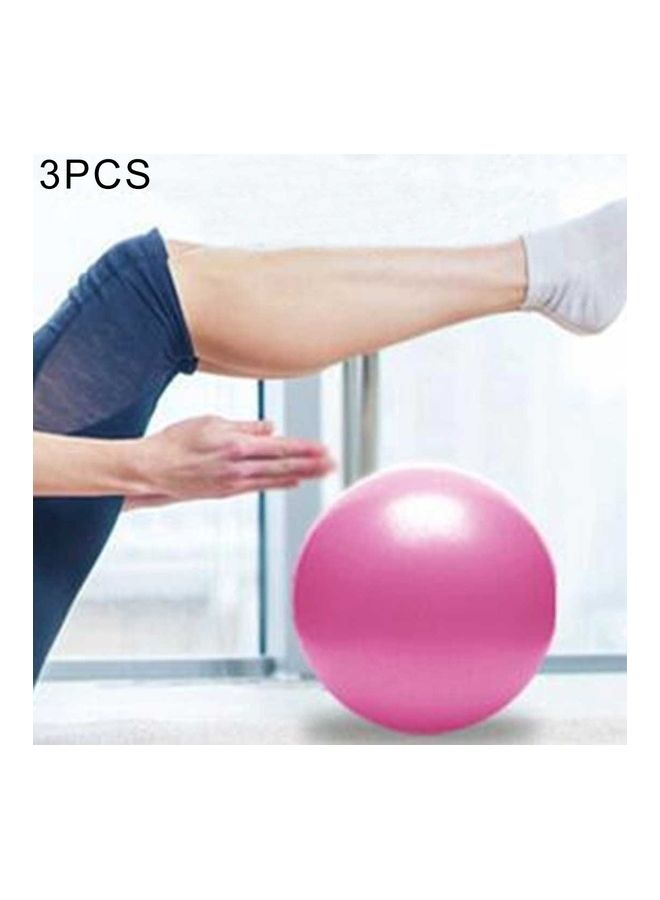 3-Piece PVC Exercise Ball Set 25cm
