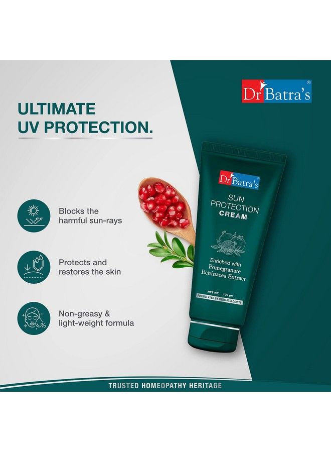 Sun Protection Cream Sunscreen Spf 30 Enriched With Echinacea Suitable For Indian Condition Prevention From Skin Ageing 100G Pack Of 2