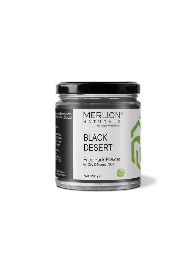 Black Desert Face Pack Powder For Skin Clarity Exfoliate Dead Cells Smooth Texture And Promote Youthful Skin. 120 Gm