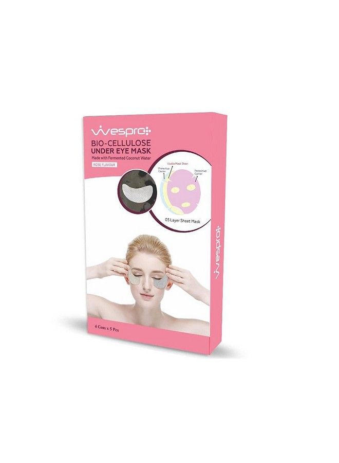 Bio Cellulose Under Eye Mask With Hyaluronic Acid Made With Fermented Coconut Water Pack Of 10 Eye Masks