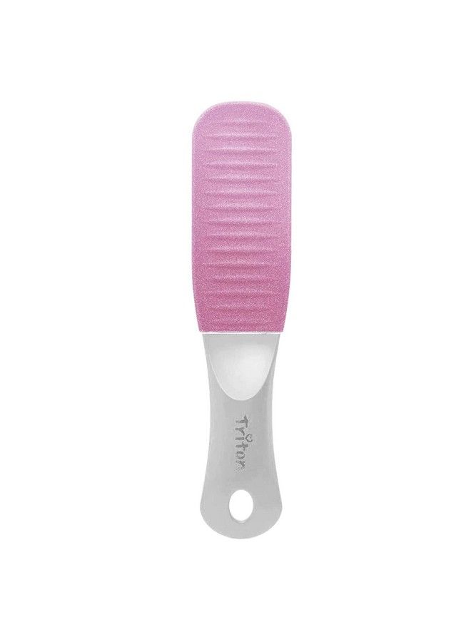 Professional Dual Sided Emery Pad Foot Scraper For Pedicure Feet Filer For Hard N Dead Skin Removing Callus Remover Foot Scrubber_Pink N White