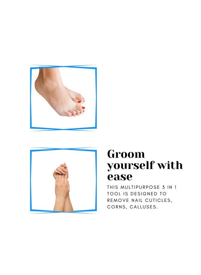 Professional 3 In 1 Foot Scraper For Pedicure Foot Filer For Hard N Dead Skin Removing Callus Remover For Feet Foot Scrubber For Women N Men