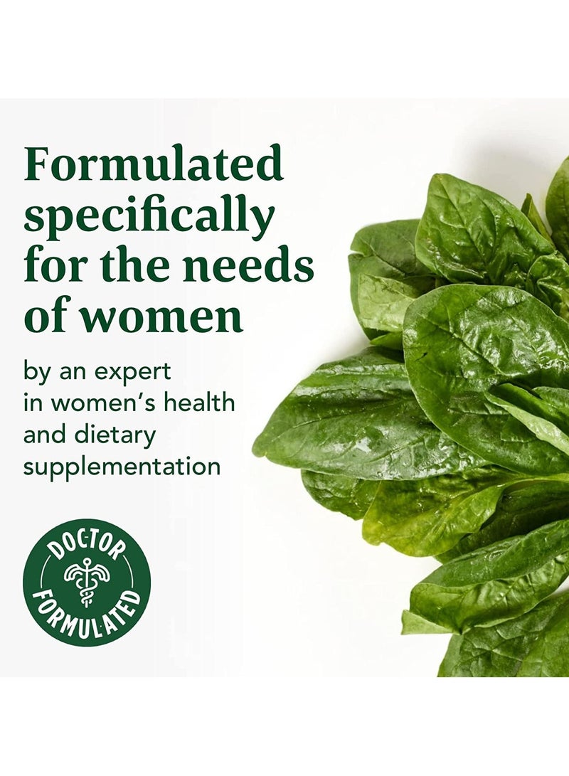 MegaFood Women's 55+ Advanced Multivitamin -Brain health,Healthy aging,bone health with 20 nutrients including choline Plus real food - Dietary Supplement 60 Tablets / 30 servings