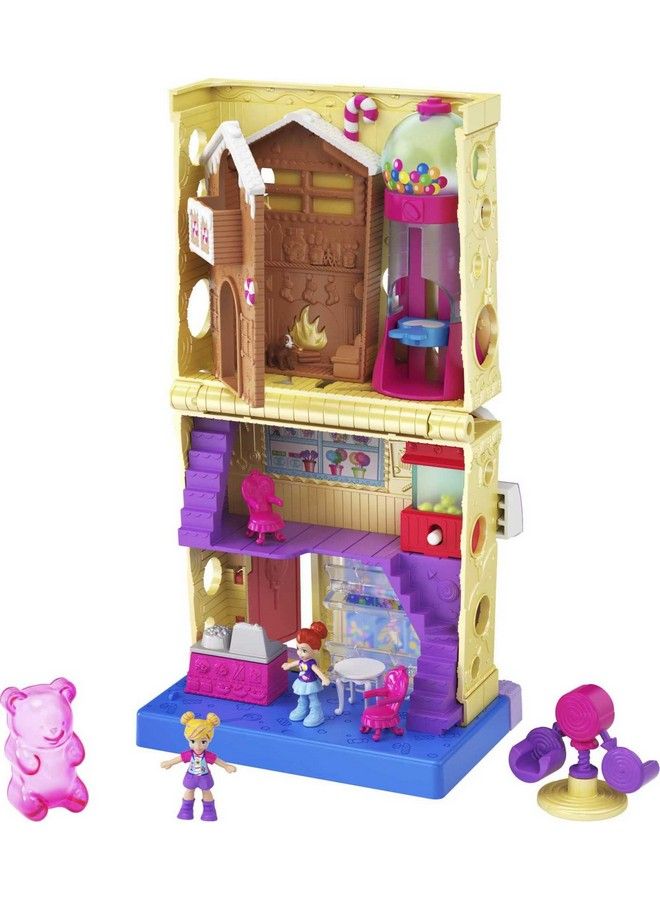 Pollyville Candy Store With 4 Floors 2 Dolls And 5 Accessories