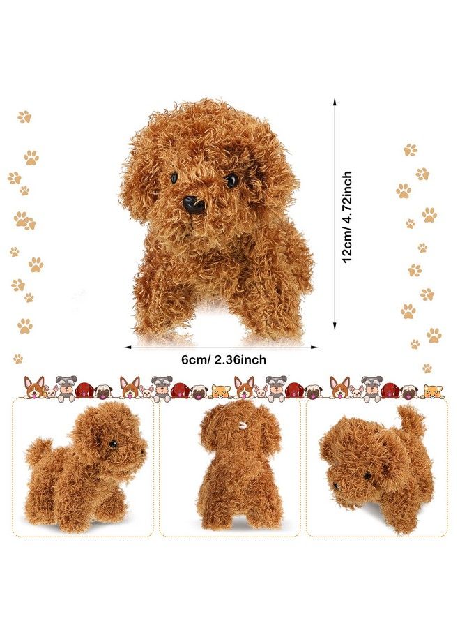 9 Pieces Mini Dog Stuffed Animals Bulk Plush Puppy Party Favors Small Stuffed Soft Baby Puppies Birthday Gift For Kids Girls Boys Backpack Pendant Keychain (Curly Puppy)