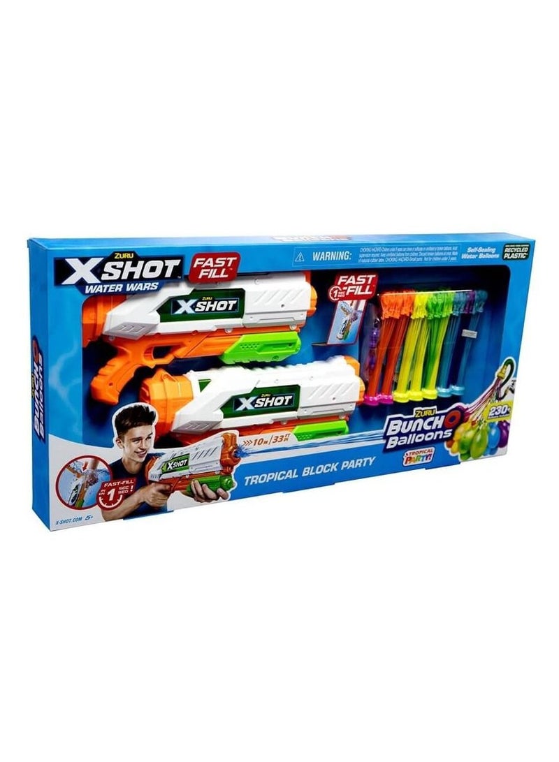 X-Shot Fast Fill Bunch O Balloons Tropical Block Party XS-56499