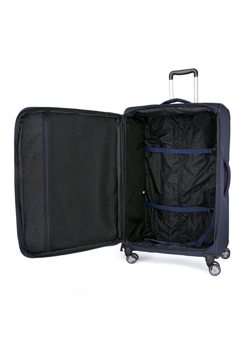 Moorea Soft Expandable Suitcase Luggage Trolley 88cm Extra-Large Navy Blue