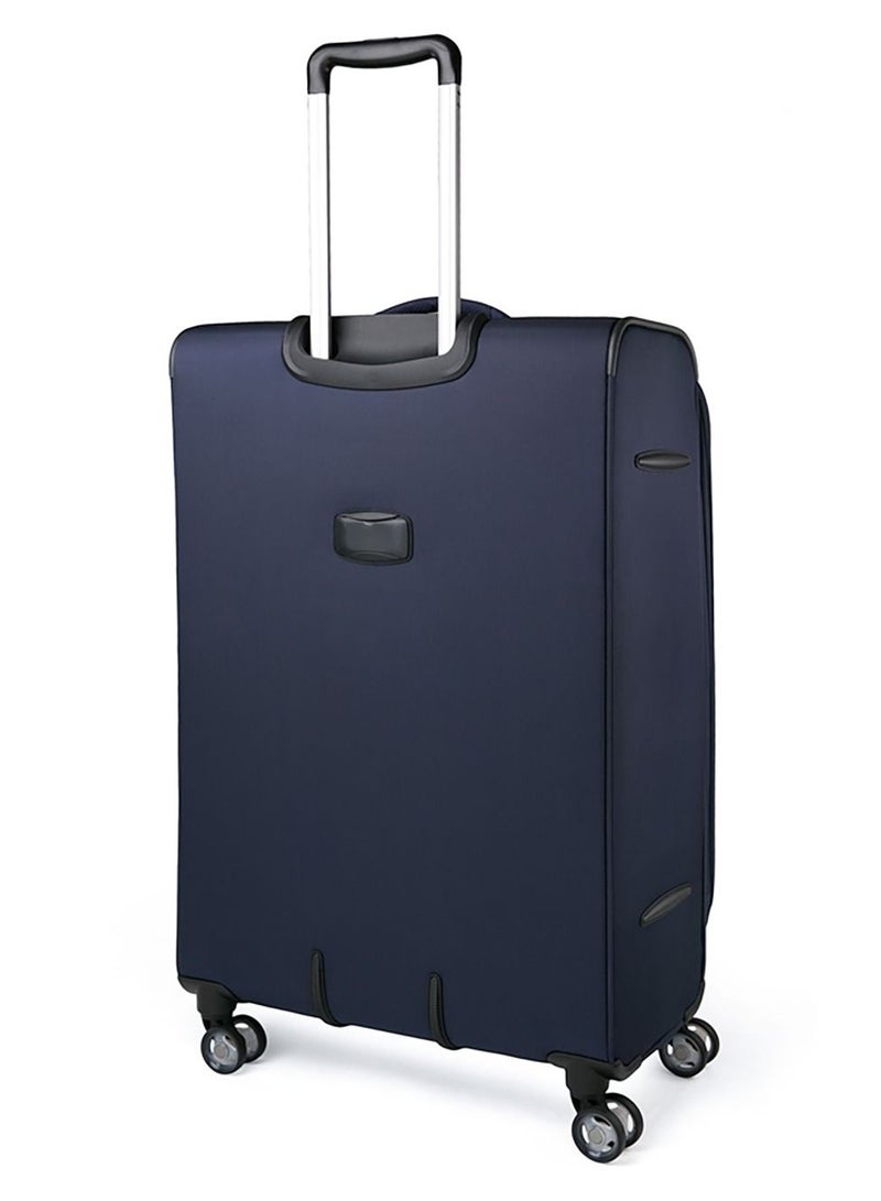 Moorea Soft Expandable Suitcase Luggage Trolley 88cm Extra-Large Navy Blue