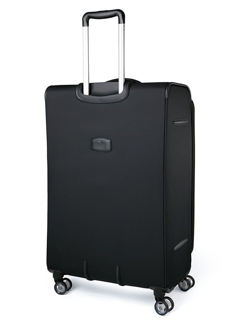 Moorea Soft Expandable Suitcase Luggage Trolley 88cm Extra-Large Black