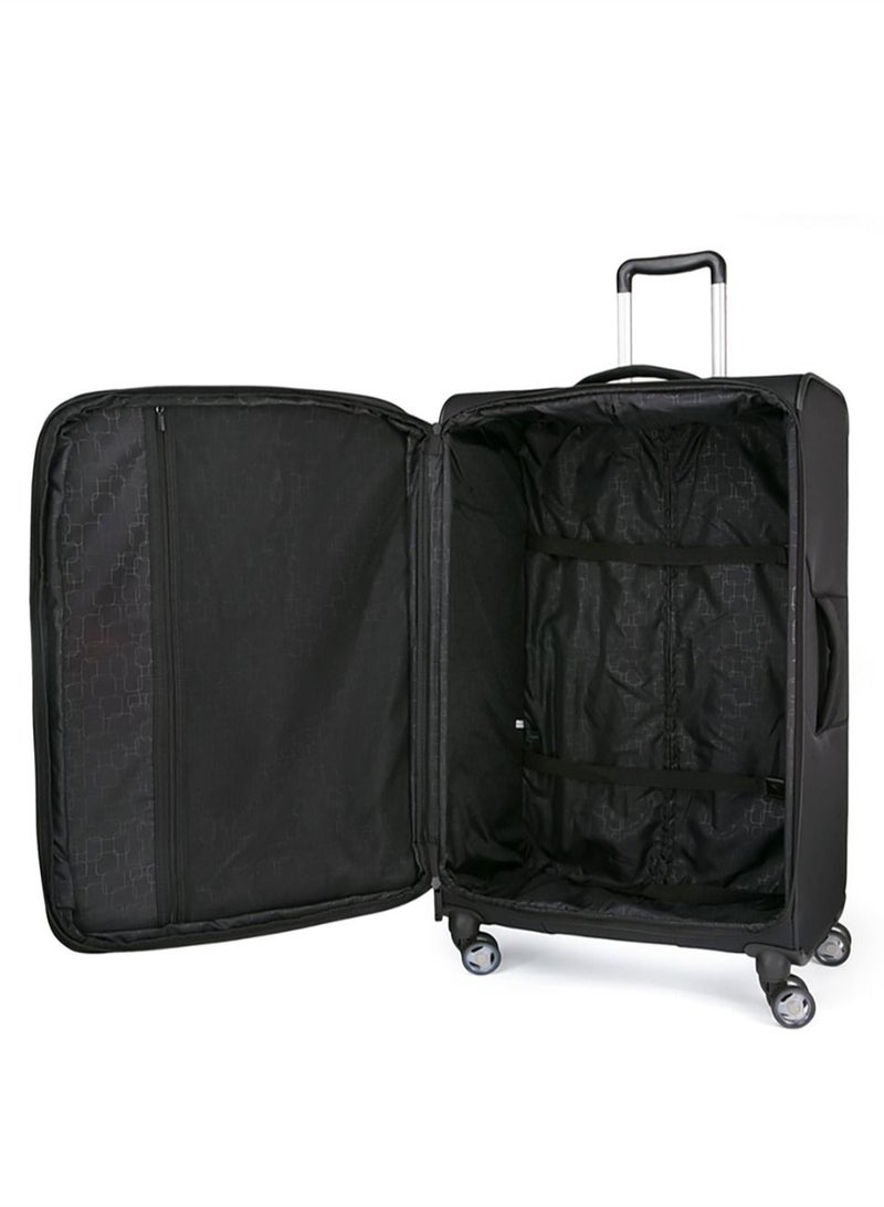 Moorea Soft Expandable Suitcase Luggage Trolley 88cm Extra-Large Black