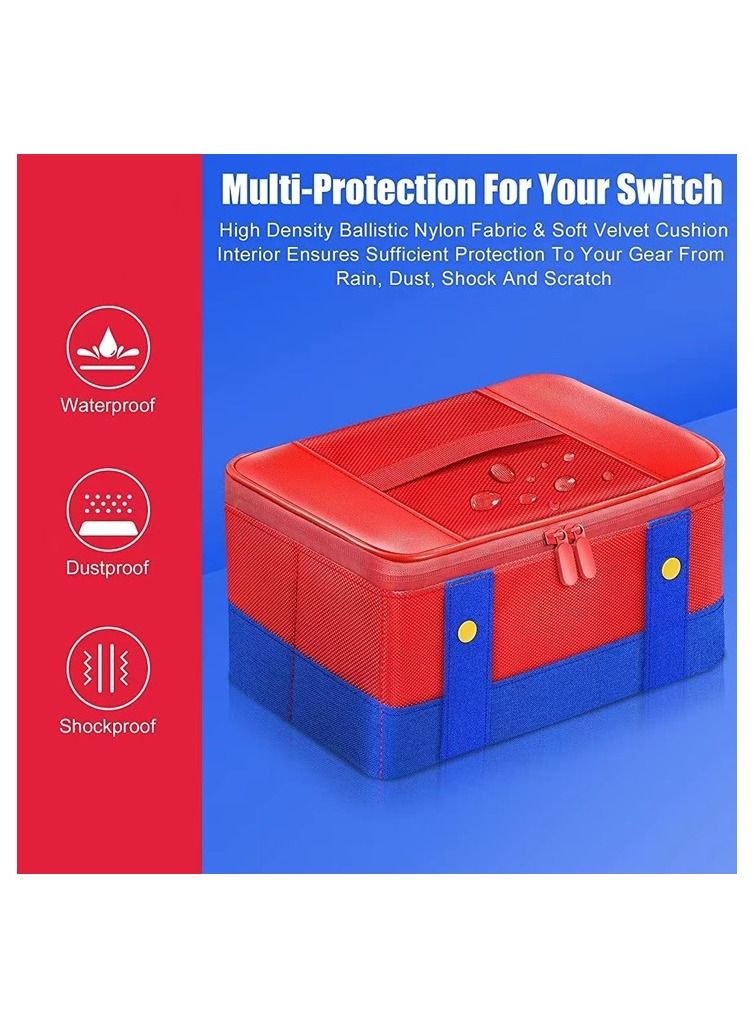 Large Protective Carrying Case for Nintendo Switch OLED Console Pro Controller Travel Storage Bag Case for Switch Accessories