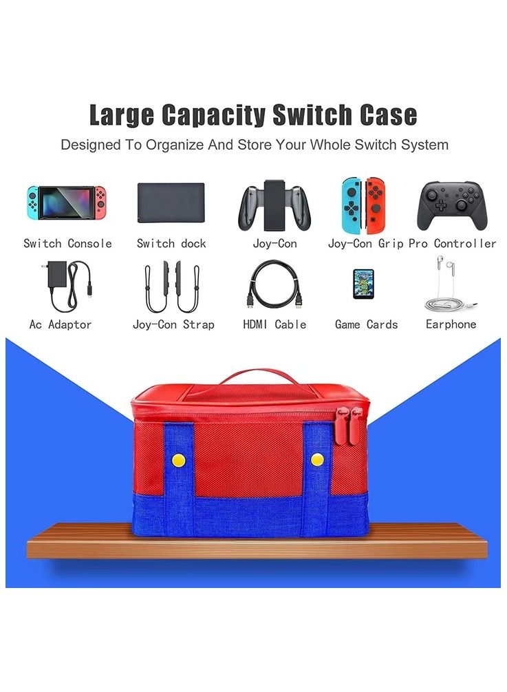 Large Protective Carrying Case for Nintendo Switch OLED Console Pro Controller Travel Storage Bag Case for Switch Accessories